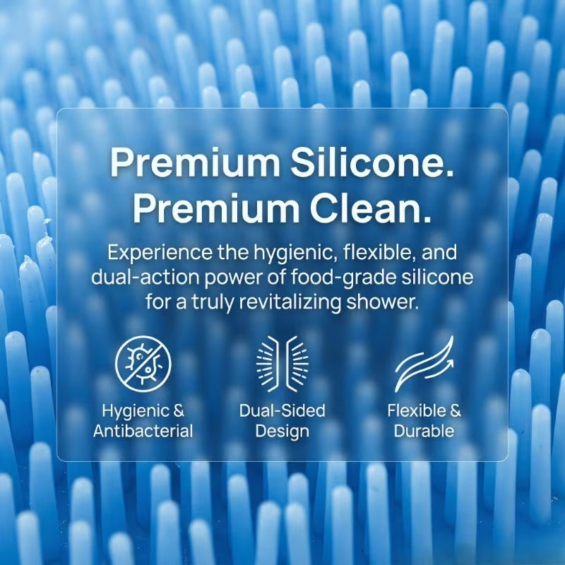 Silicone Bath Brush - Double-Sided Exfoliating Back
Scrubber with Long Strap & Soft Bristles