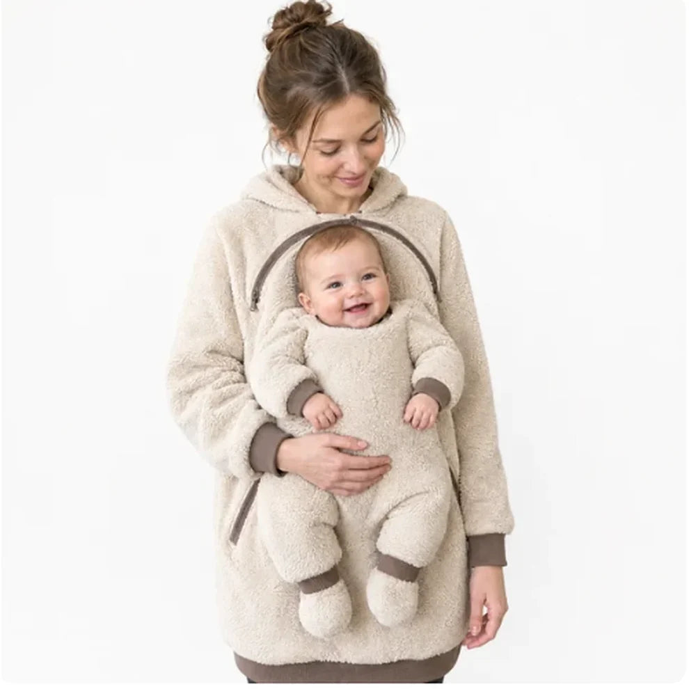 Matching Mom & Baby Sherpa Hoodie Set