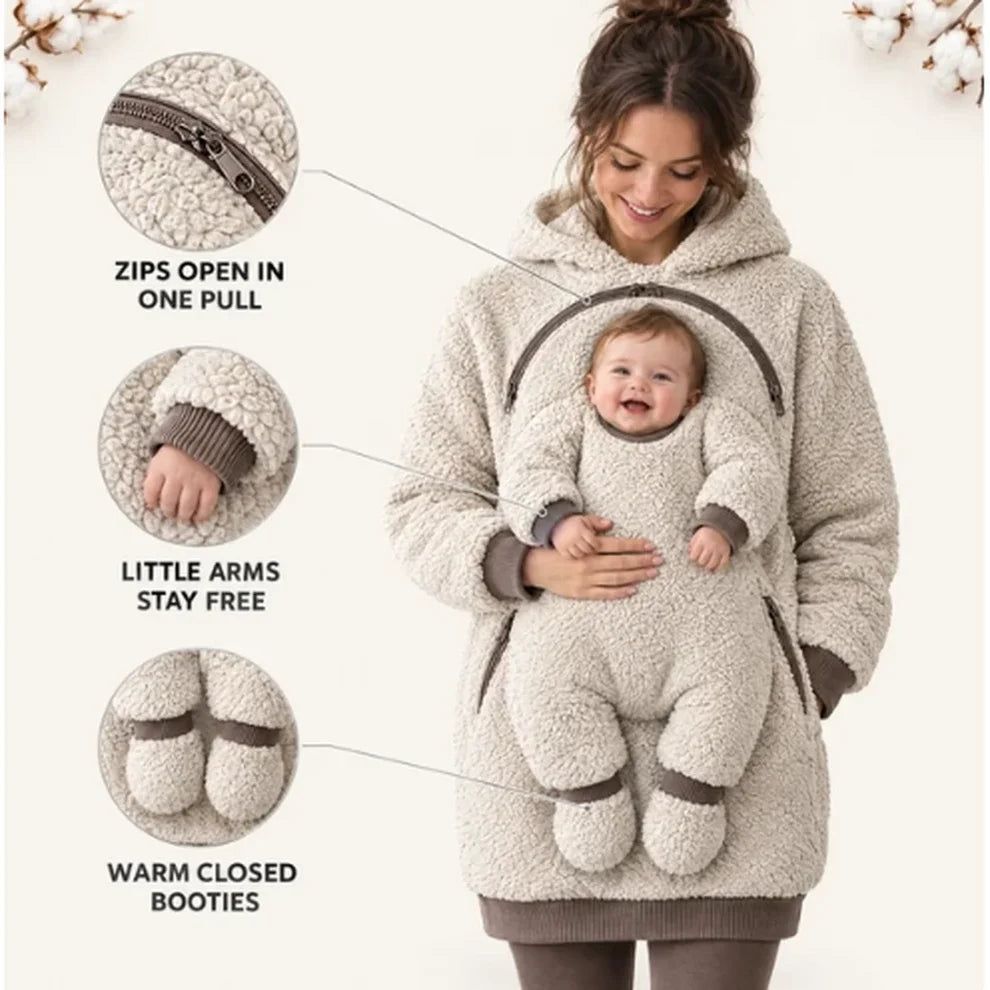 Matching Mom & Baby Sherpa Hoodie Set