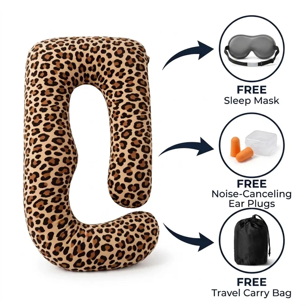 Inflatable Travel Pillow with Upper-Body Support & Sleep Kit