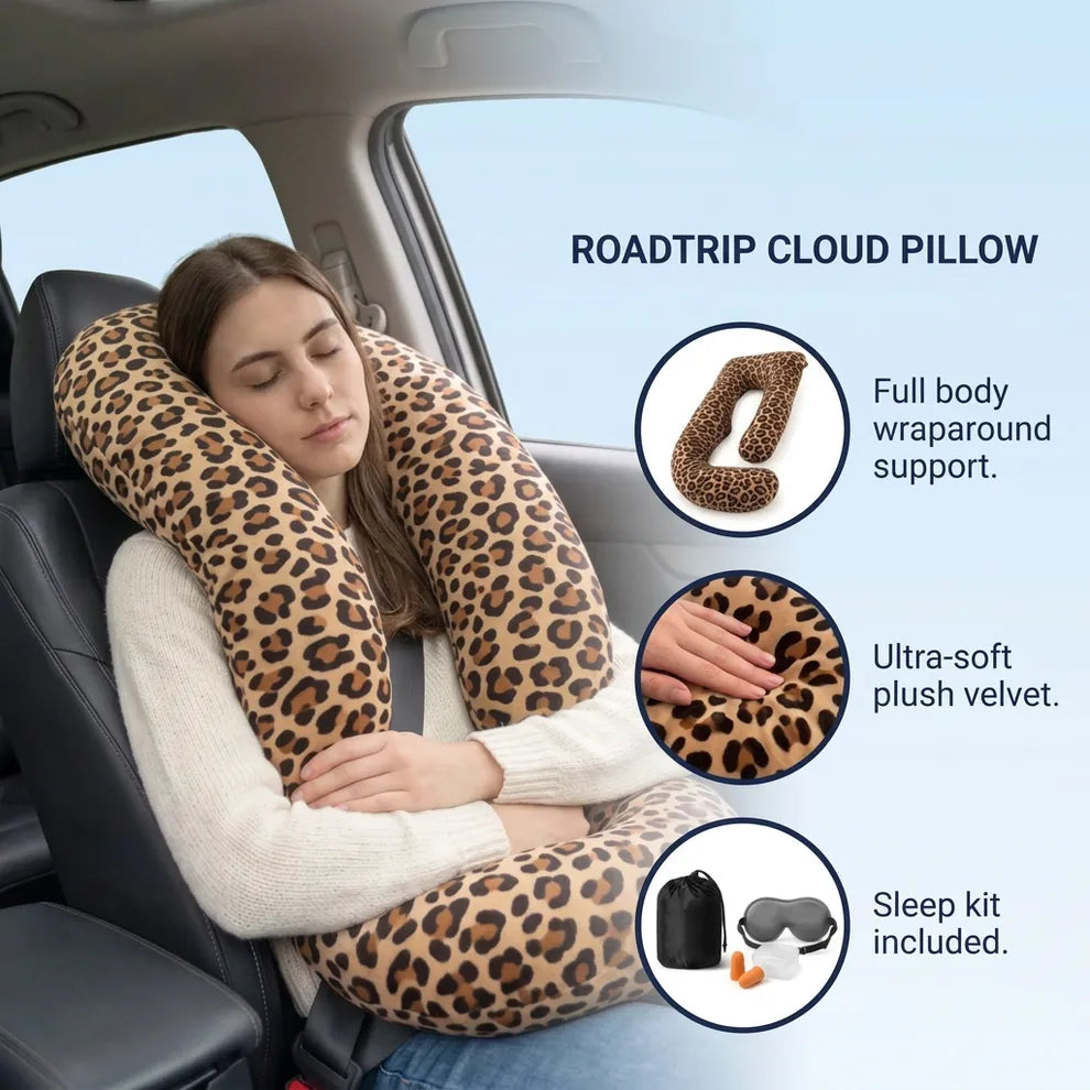 Inflatable Travel Pillow with Upper-Body Support & Sleep Kit