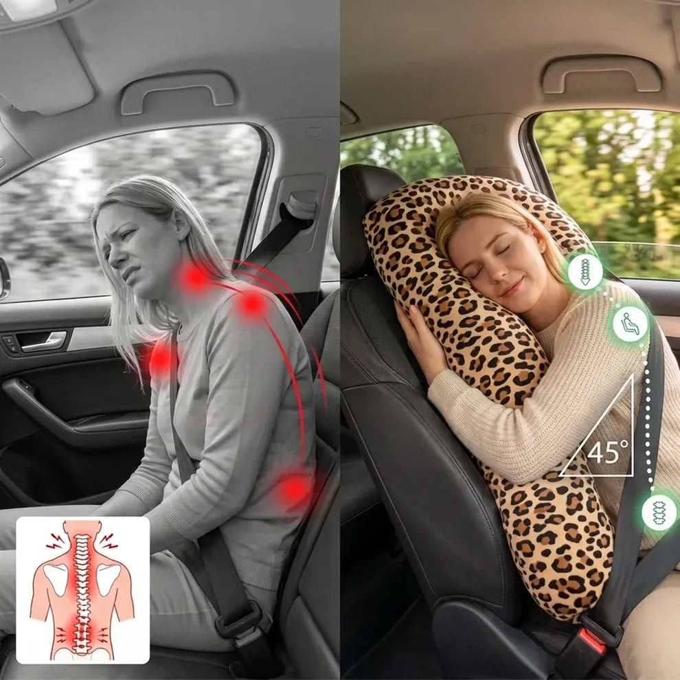 Inflatable Travel Pillow with Upper-Body Support & Sleep Kit