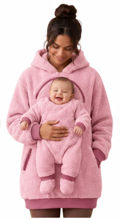 Matching Mom & Baby Sherpa Hoodie Set