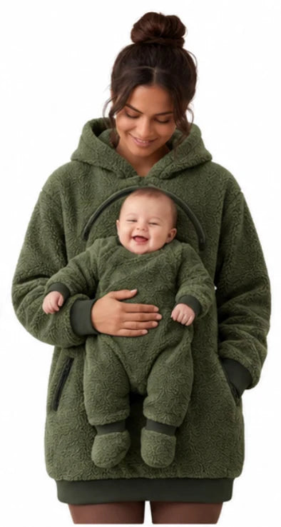 Matching Mom & Baby Sherpa Hoodie Set