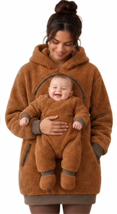 Matching Mom & Baby Sherpa Hoodie Set