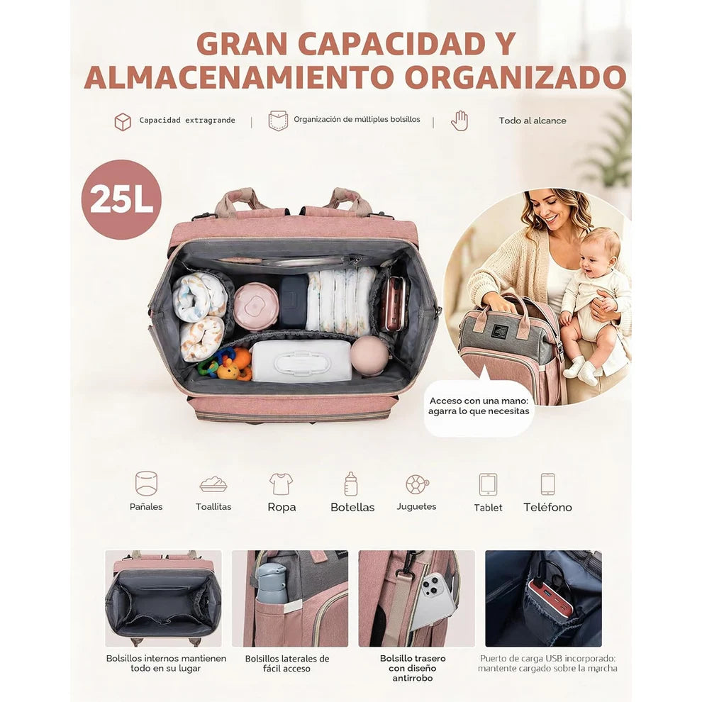 Foldable Crib Backpack – Portable Baby Travel Bed