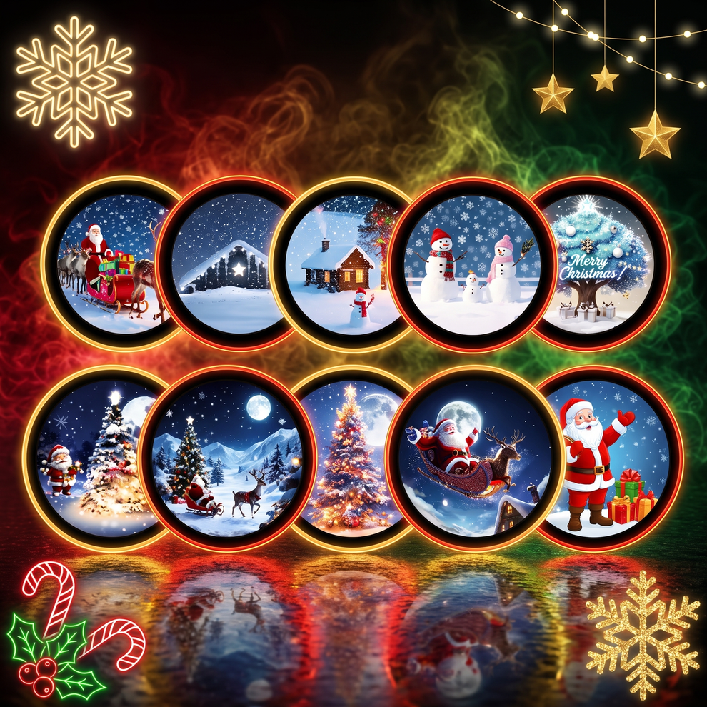 MerryGlass Car Window Christmas Projector | USB-Powered Holiday Scene Projector for Any Vehicle